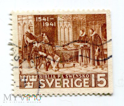 Szwecja Biblia po szwedzku znaczek 1941