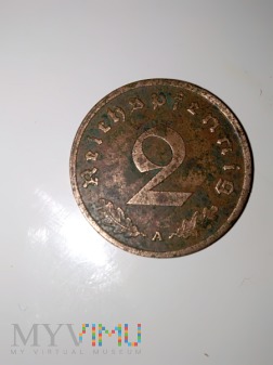 Duże zdjęcie 2 Reichspfennig 1940 r.