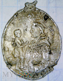 Duże zdjęcie medalik - św.Franciszek i św.Antoni Padewski