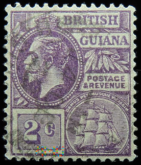 Gujana Brytyjska 2c Jerzy V