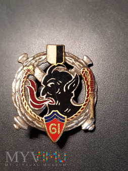 Odznaka 61 Pułku Artylerii Czarne Diabły - Francja