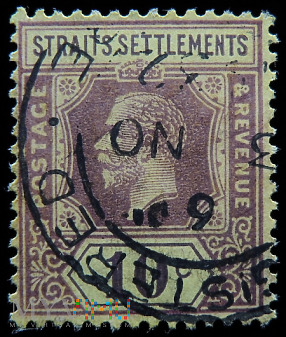 Straits Settlements 10 centów Jerzy V