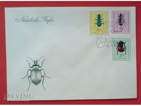 1968 Koperata znaczki pożyteczne chrząszcze