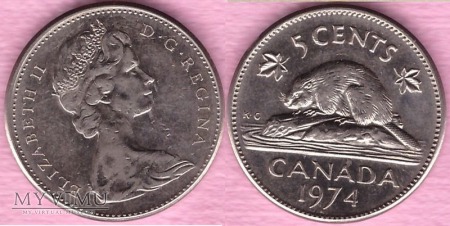 Duże zdjęcie Kanada, 5 CENTS 1974