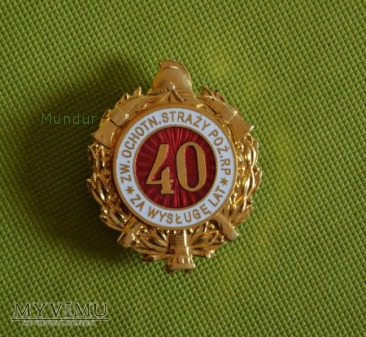 Duże zdjęcie Odznaka "Za wysługę lat 40" ZOSP RP