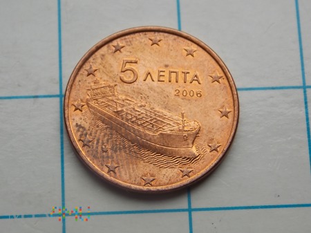Duże zdjęcie 5 EURO CENTÓW 2006 -GRECJA