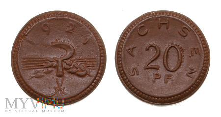 Duże zdjęcie 20 pfennig, 1921, notgeld (S)