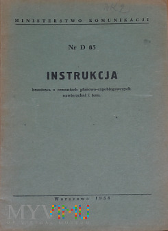 D85-1958 Instrukcja o remontach nawierzchni i toru