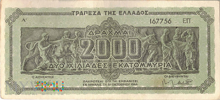 Grecja - 2 000 000 000 drachm (1944)