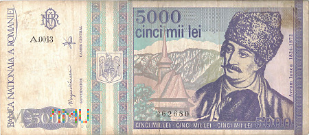 Duże zdjęcie Rumunia - 5 000 lei (1993)