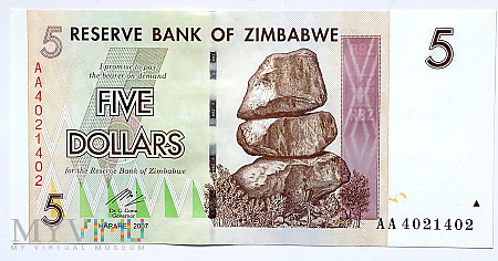 Zimbabwe 5 $ 2007