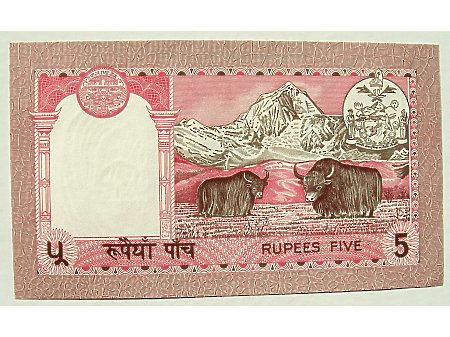 Nepal- 5 Rupii nepalskich UNC