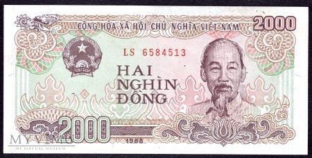 Duże zdjęcie Wietnam, 2000 dong 1988r