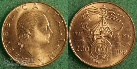 Włochy, 200 Lirów 1997
