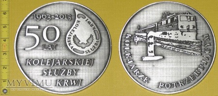 Medal kolejowy - społeczny Kol. Służby Krwi
