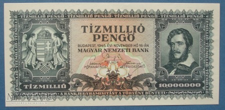 10 000 000 Pengo 1945 r - Wegry