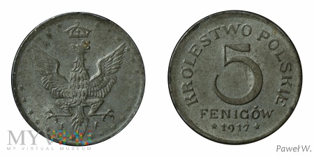 1917 5 fenigów (niepełna dziewiątka)