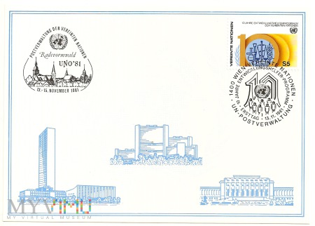 50-Vereinte Nationen-Postkarte.13.11.1981