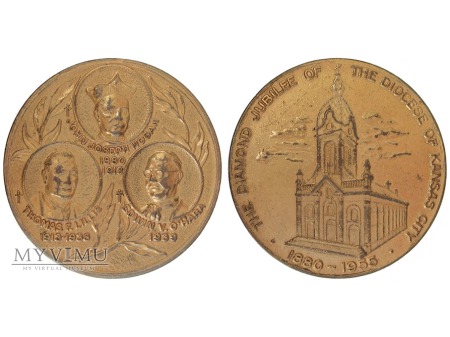 Duże zdjęcie 75-lecie Diecezji Kansas City medal 1955