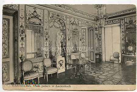 Warszawa - Łazienki - Pałac wnętrze - 1910