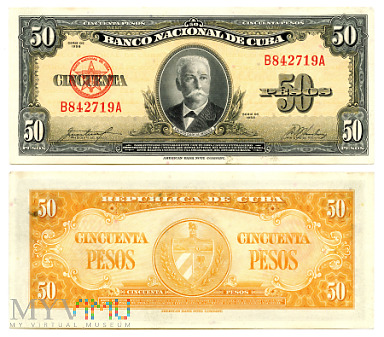 Duże zdjęcie 50 Pesos 1958 (B842719A)