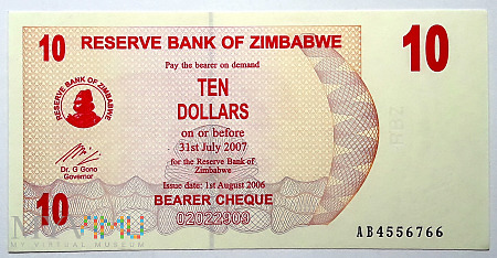 Zimbabwe 10 $ 2006