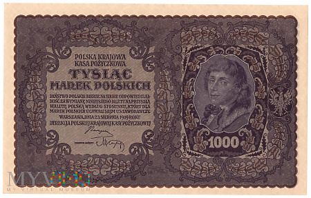 Polska - 1000 marek, 1919r. UNC