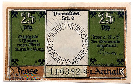 Frose 25 pf 1921