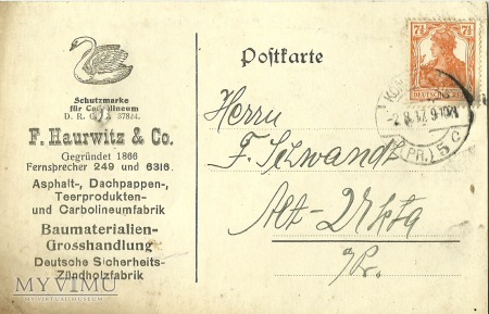 F. Haurwitz & Co. Konigsberg 1917 r.