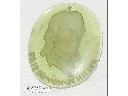 Duże zdjęcie Szklany medalion WHW Friedrich von Schiller