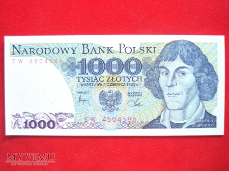 1000 złotych 1982 rok