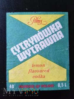Wódka Cytrynówka Wytrawna - Etykieta