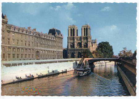 Duże zdjęcie Paryż - Katedra Notre-Dame lata 50-te