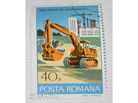 Duże zdjęcie Koparka rumuński znaczek