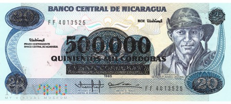 Duże zdjęcie Nikaragua - 500 000 córdob (1990)
