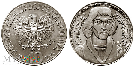 Duże zdjęcie 10 złotych, 1967, Mikołaj Kopernik
