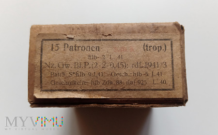 Niemieckie pudełko po amunicji 7,92x57 SmK (trop.)