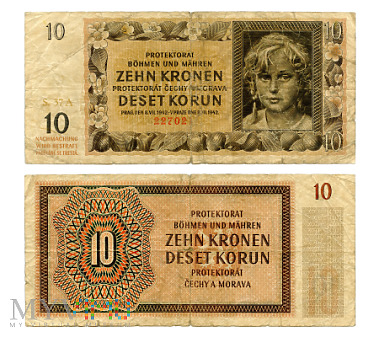 10 Korun/Kronen 1942 (S37A 227021) Czechy i Morawy