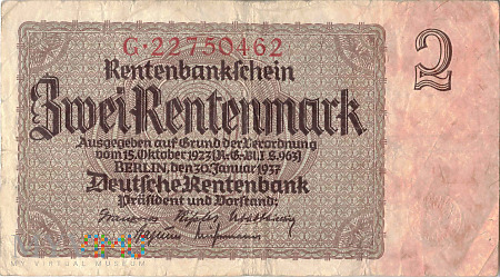 Niemcy - 2 rentenmarki (1937)