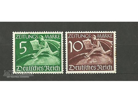 Niemieckie znaczki gazetowe.