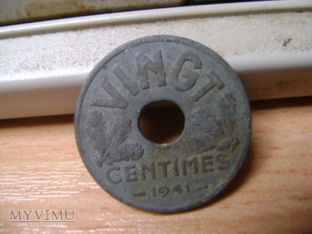VINGT centimes 1941