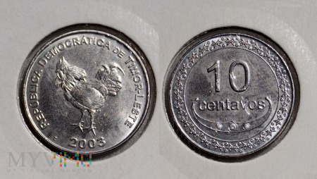 Timor Wschodni, 10 centów 2003