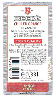 beck's chilled orange