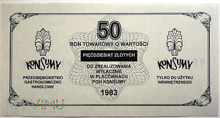 F bon Konsumy 50 zł 1983