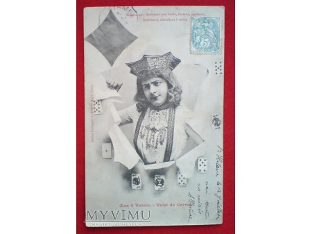 1904 Walet KARO gra w Karty złośliwy HOROSKOP