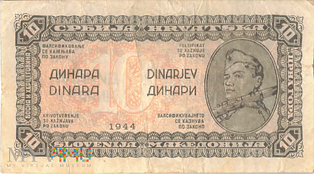 Jugosławia - 10 dinarów (1944)
