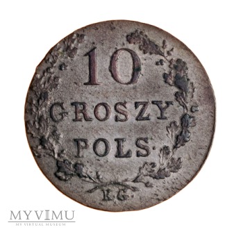 10 groszy 1831 zdwojenie rewersu
