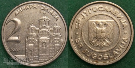 Duże zdjęcie Jugosławia, 2 DINARY 2002