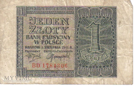 1 złoty 1941'' młynarka''
