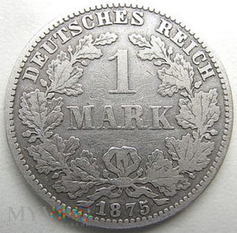 1 marka 1875 r. Niemcy (Cesarstwo)